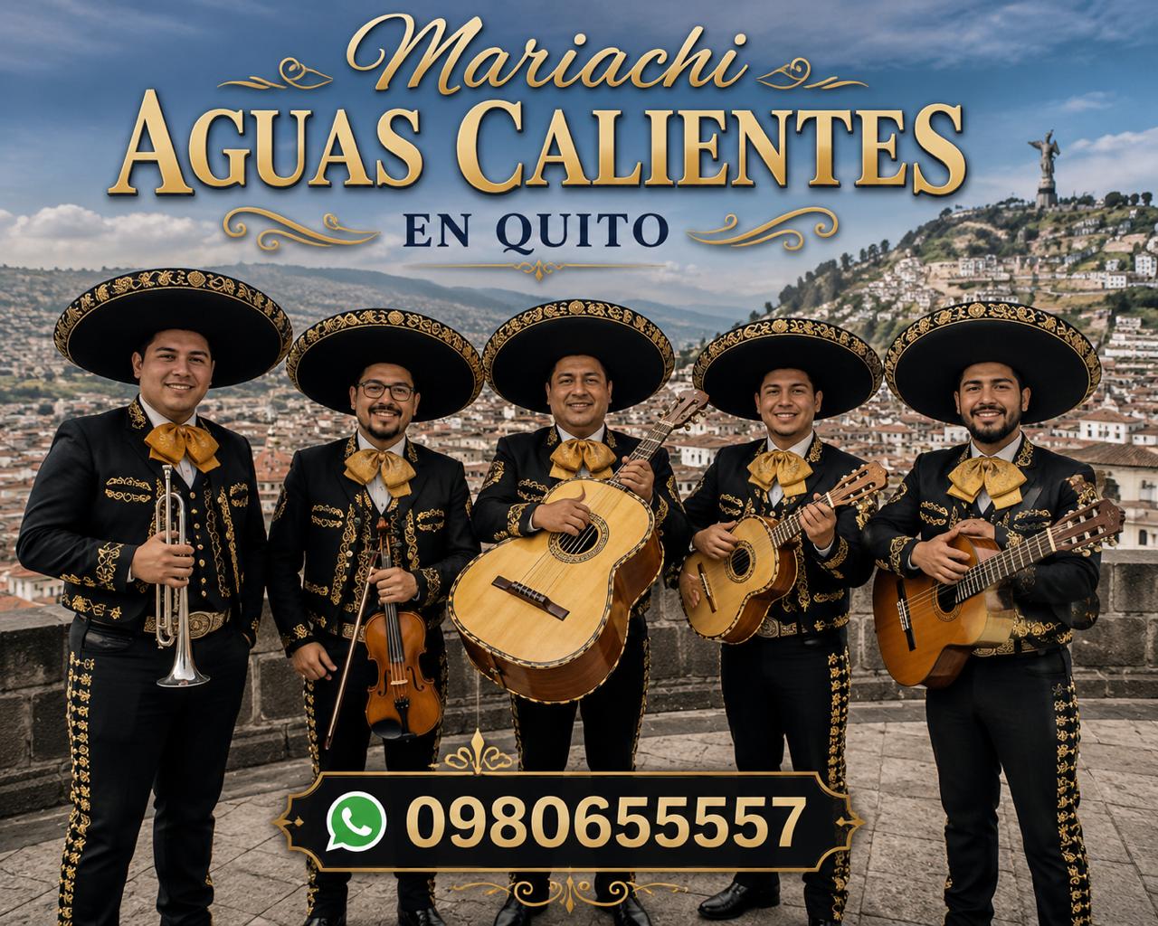 Integrantes de Mariachi Garibaldi Quito